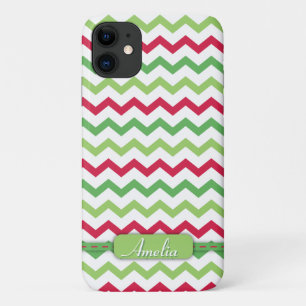 Trendfarbenes Zickzack Weihnachtsmuster Case-Mate iPhone Hülle