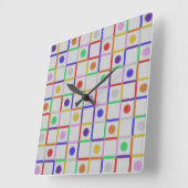 Trendfarbig Quadratische Wanduhr (Winkel)