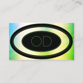 Trendfarbige Aquamarine Ombre Custom Mit Monogramm Visitenkarte