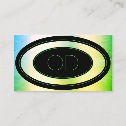 Trendfarbige Aquamarine Ombre Custom Mit Monogramm Visitenkarte (Vorderseite)