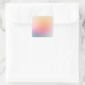 Trendfarbige Blindvorlage Rosa Blau Quadratischer Aufkleber (Tasche)