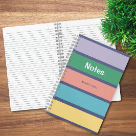 Trendfarbige Mit Monogramm Namensnotizen Notizblock