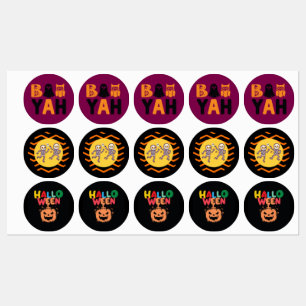Trendfarbige Sammlung Halloween Stickers Etiketten