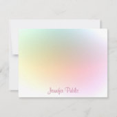 Trendfarbige Template-Kalligrafie-Skript modern Mitteilungskarte (Vorderseite)