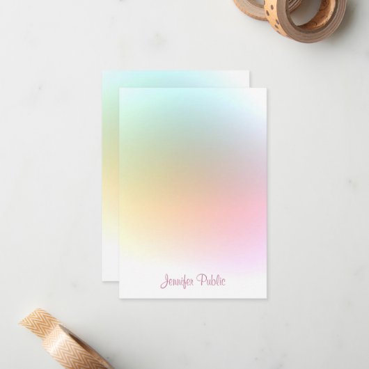 Trendfarbige Typografie-Skripte Moderne Vorlage (Vorderseite/Rückseite Beispiel)