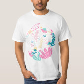 Trendfarbige Wildblumen-Geschenk T-Shirt (Vorderseite)