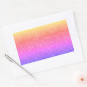 Trendfarbiger Regenbogen-Glitzer-Aufkleber Rechteckiger Aufkleber (Umschlag)