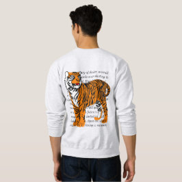 Trendfarbiger Text zur grafischen Tigerillustrieru Sweatshirt