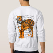 Trendfarbiger Text zur grafischen Tigerillustrieru Sweatshirt (Rückseite)