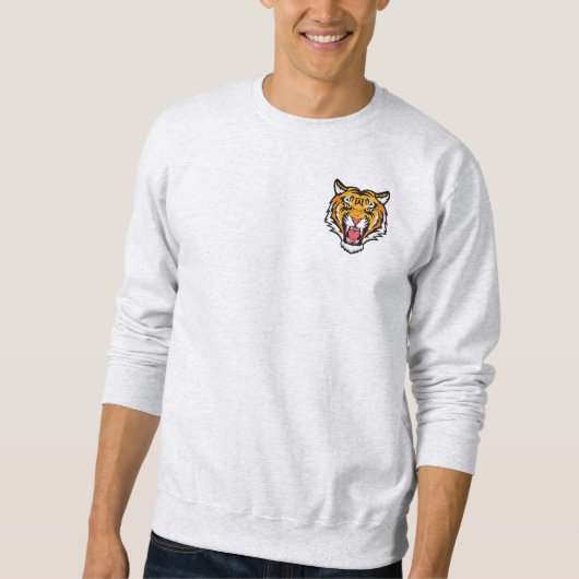 Trendfarbiger Text zur grafischen Tigerillustrieru Sweatshirt (Vorderseite)