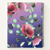 Trendfarbiges BlumenNotebook Notizblock (Rückseite)