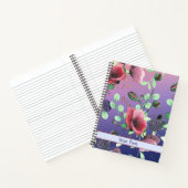 Trendfarbiges BlumenNotebook Notizblock (Innenseite)