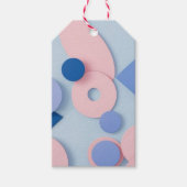 Trendfarbiges geometrisches Party Geschenkanhänger (Vorderseite)