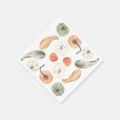 Trendfarbiges Kürbismuster | Herbstwoben Serviette (Ecke)