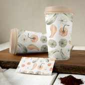 Trendfarbiges Kürbismuster | Herbstwoben Visitenkarte