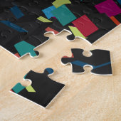 Trendfarbiges Muster mit Abstrakter Geometrie Puzzle (Seite)