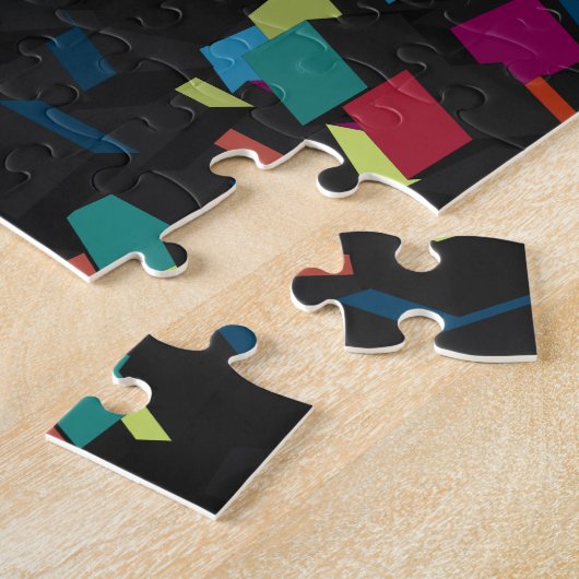 Trendfarbiges Muster mit Abstrakter Geometrie Puzzle (Seite)