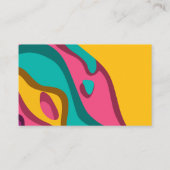 Trendfarbiges QR-Foto Visitenkarte (Rückseite)