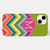 Trendfarbiges Zickzack Muster, kundenspezifisches  Case-Mate iPhone Hülle (Rückseite (Horizontal))