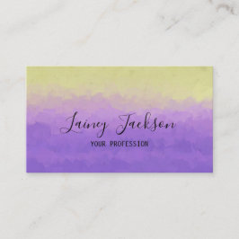 Trendgelb und leicht lila abstrakt visitenkarte