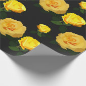 trendgelbe Blüte Geschenkpapier (Ecke)