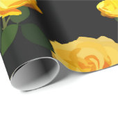 trendgelbe Blüte Geschenkpapier (Rolleneckpunkt)