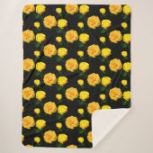 trendgelbe Blüte Sherpadecke (Vorderseite)