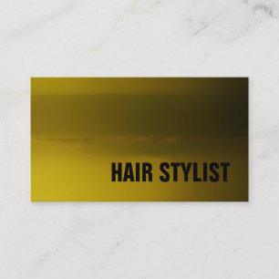 Trendgelbe Grüne Moderne Haare Stylist Visitenkarte