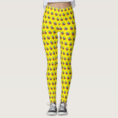 Trendgelbe Leggings für Fitness oder Lässige Kleid (Vorderseite)