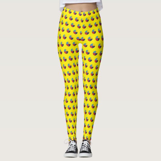 Trendgelbe Leggings für Fitness oder Lässige Kleid (Vorderseite)