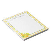Trendgelbe Personalisierte Lemon Notepad Notizblock (angewinkelt)