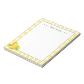 Trendgelbe Personalisierte Lemon Notepad Notizblock (Rotiert)