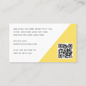 Trendgelber Foto-QR-Code Visitenkarte (Rückseite)