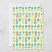 Trendgelbes Summer Party | Ananas Einladung (Rückseite)