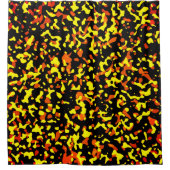 Trendgelbes und oranges Tarnmuster Duschvorhang (Vorderseite)