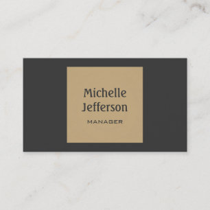 Trendgraue Beige Stripe Manager Business Card Visitenkarte