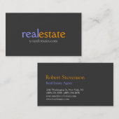 Trendgraue blaue gelbe, moderne Visitenkarte (Vorne/Hinten)