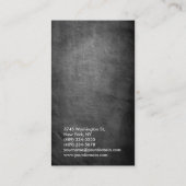 Trendgraue Chalkboard Consultant Business Card Visitenkarte (Rückseite)