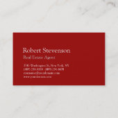 Trendgraue Real Anwesen Agent Business Card Visitenkarte (Rückseite)