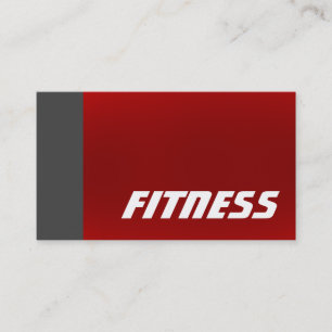 Trendgraue Red Fitness Sport Business Card Visitenkarte