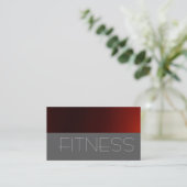 Trendgraue Red Fitness Sport Business Card Visitenkarte (Stehend Vorderseite)