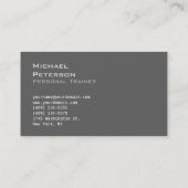 Trendgraue Red Fitness Sport Business Card Visitenkarte (Rückseite)