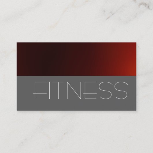 Trendgraue Red Fitness Sport Business Card Visitenkarte (Vorderseite)