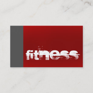Trendgraue Red Fitness Sport Business Card Visitenkarte