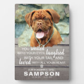 Trendgraue rustikale Pet-Gedenkstätte | Foto Keepa Fotoplatte (Vorderseite)