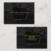 Trendgraue Schwarz Holztextur Schlicht Moderne Sti Visitenkarte (Vorne/Hinten)