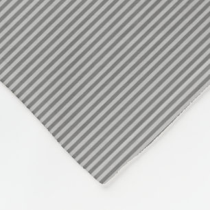 Trendgraue Streifen dekorative Vorlage Medium Fleecedecke
