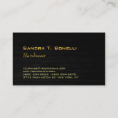 Trendgraues Holz Beruflich Moderne Frisur Stylist Visitenkarte (Rückseite)