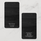 Trendgraues Holz Moderner Schlichter Beruflicher M Visitenkarte (Vorne/Hinten)