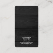 Trendgraues Holz Moderner Schlichter Beruflicher M Visitenkarte (Rückseite)